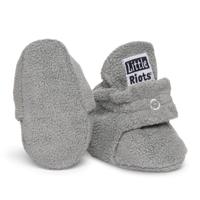 Little Riots slofjes grijs Fleece-0-3 mnd (9 cm) - thumbnail