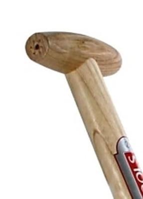 Bats klein grijs gehard staal met houten steel 110 cm Bats klein grijs gehard staal met houten steel 110 cm