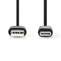 Nedis CCGP60600BK01 Usb 2.0-kabel Type-c Male - A Male 0,1 M Zwart - thumbnail