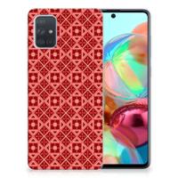 Samsung Galaxy A71 | TPU bumper | Batik Rood - thumbnail