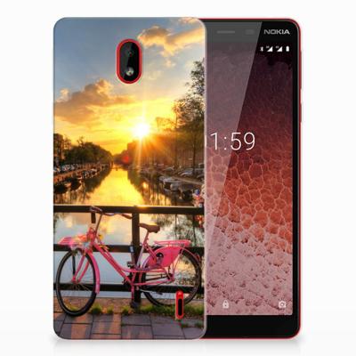 Nokia 1 Plus | Silliconen Back Cover | Amsterdamse Grachten