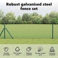 VidaXL Afrasteringspaal groen 25 x 0,8 m (12 x 12 mm gaas) - thumbnail