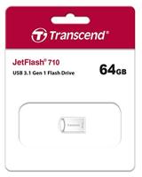 Transcend JetFlash® 710S USB-stick 64 GB Zilver TS64GJF710S USB-A 3.2 Gen 1 - thumbnail