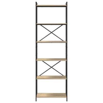 Boekenkast Sonoma eiken 60 x 30 x 188 cm MDF en Staal