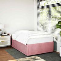 Bedframe zonder matras 120x190 cm fluweel roze - thumbnail