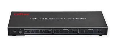 ROLINE 4K HDMI Matrix Switch, 4x2, met afstandsbediening