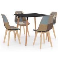 vidaXL 5-delige Eethoek grijs - thumbnail