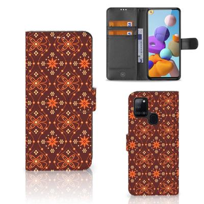 Samsung Galaxy A21s | Telefoon Hoesje | Batik Brown