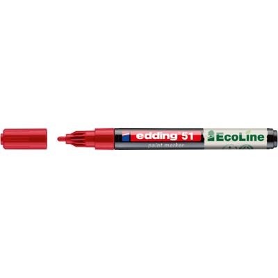 Paintmarker edding 51 eco waterbasis 1-2mm rood