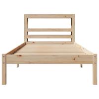 Bedframe zonder matras massief grenenhout 75x190 cm - thumbnail