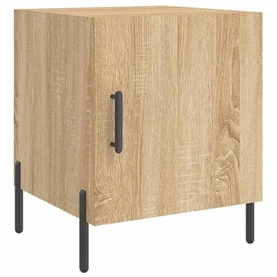 Nachtkastjes 2 st 40x40x50 cm bewerkt hout sonoma eikenkleurig