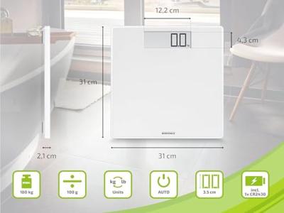 Soehnle 63856 style sense safe 100 digitale personenweegschaal wit