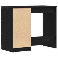 Bureau 90x45x76 cm spaanplaat zwart eikenkleurig - thumbnail