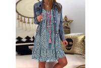 Panterprint jurk met lange mouwen - 57% korting! - thumbnail