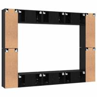 Tv-meubelset 10 pcs Zwart eiken Medium 30.5 x 30 x 90 cm - thumbnail