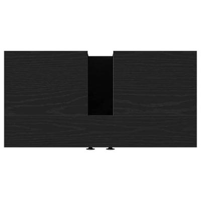 Wastafelkast 60x30x60 cm spaanplaat zwart eikenkleurig