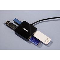 Hama 12131 USB-hub 2.0 (aansluiting van maximaal 4 USB-apparaten, geschikt voor USB 2.0, achterwaarts compatibel, stroomvoorziening via USB-aansluiting) zwart Single zwart - thumbnail