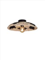 GOOD&MOJO Plafondlamp 'Andros' 45cm, kleur Zwart/Naturel/Wit - thumbnail