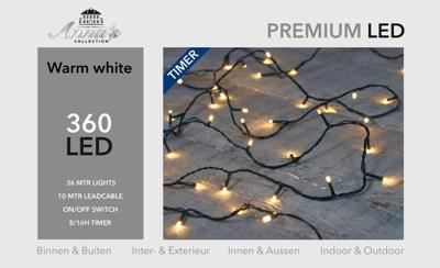 Kerstverlichting buiten 360 lampjes warm wit 36 meter LED outdoor Anna's Collection - Annas collection