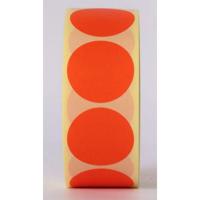 Etiket | Reclame-etiket | papier | permanent | ∅35mm | fluor/oranje | rol à 2000 stuks - thumbnail
