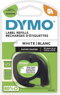DYMO LT Labeltape Papier Tapekleur: Wit Tekstkleur: Zwart 12 mm 4 m S0721510 DYMO LT Labeltape Papier Tapekleur: Wit Tekstkleur: Zwart 12 mm 4 m S0721510