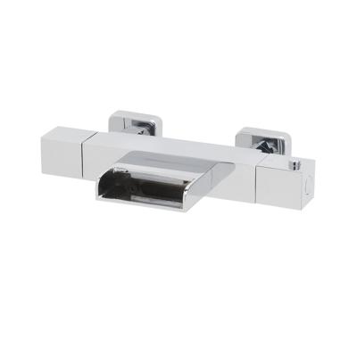 BWS Thermostatische Badkraan Square met Waterval HOH 15 cm Chroom BWS Thermostatische Badkraan Square met Waterval HOH 15 cm Chroom