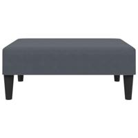 Voetenbank 77x55x31 cm fluweel donkergrijs - thumbnail