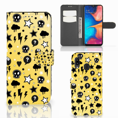 Telefoonhoesje met Naam Samsung Galaxy A30 Punk Geel Telefoonhoesje met Naam Samsung Galaxy A30 Punk Geel