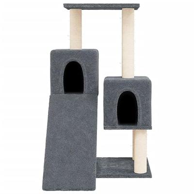 Kattenmeubel met sisal krabpalen 82 cm donkergrijs - thumbnail