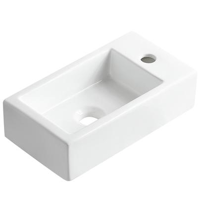 Wiesbaden Fontein Rhea M 40x22 Kraangat Rechts Glanzend Wit