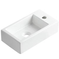 Wiesbaden Fontein Rhea M 40x22 Kraangat Rechts Glanzend Wit - thumbnail