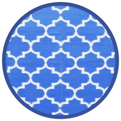 VidaXL Buitentapijt arakil ø 200 cm polypropeen blauw