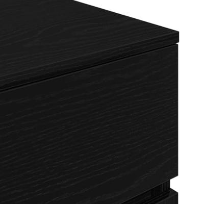 Nachtkastje met 3 lades 39x35x65 cm zwart Nachtkastje met 3 lades 39x35x65 cm zwart