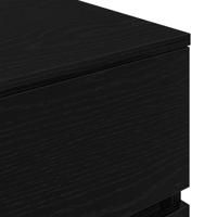 Nachtkastje met 3 lades 39x35x65 cm zwart - thumbnail