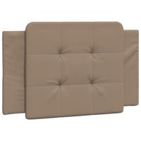 Bed met matras kunstleer cappuccinokleurig 90x190 cm - thumbnail