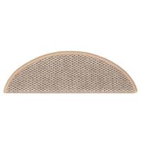 VidaXL Trapmatten zelfklevend 15 st sisal-look 56x17x3 cm lichtbeige - thumbnail