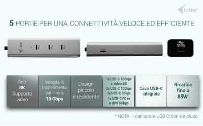 i-tec C31HUBMETAL8KPDPRO USB-C dockingstation