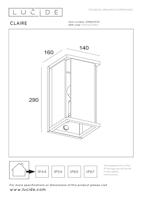 Lucide CLAIRE - Wandlamp Binnen/Buiten - 1xE27 - IP54 - Beweging & dag/nacht sensor - Wit - thumbnail