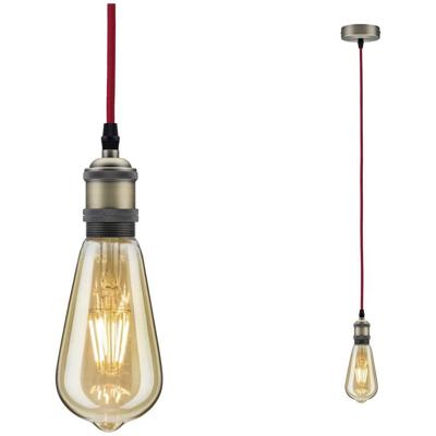 Paulmann Eldar 50386 Plafondlamp LED E27 Rood, Nikkel (geborsteld)
