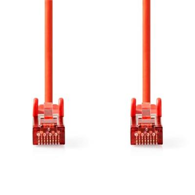 Nedis CCGL85221RD025 Cat6 Netwerkkabel Rj45 Male Rj45 Male S/ftp 0.25 M Rond Lszh Rood Label