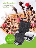 Camry CR 3025 wafelijzer 4 wafel(s) Zwart 1500 W - thumbnail