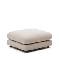 Kave Home Hocker 'Gala' Chenille, 90 x 90cm, kleur Beige - thumbnail