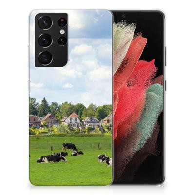 Samsung Galaxy S21 Ultra | TPU Hoesje | Koeien Samsung Galaxy S21 Ultra | TPU Hoesje | Koeien