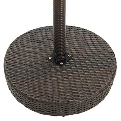 Tuintafel 75,5x106 cm poly rattan bruin - thumbnail