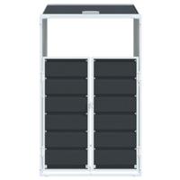 VidaXL Containerberging voor 1 container 72x81x115 cm staal antraciet - thumbnail