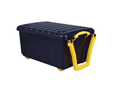 Really Useful Box opbergkoffer op wieltjes 64 l, zwart
