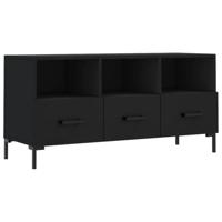 Tv-meubel 102x36x50 cm bewerkt hout zwart - thumbnail