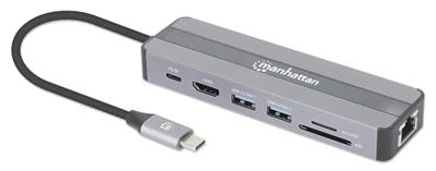 Manhattan 153928 USB-C dockingstation Geschikt voor merk (dockingstation): Universeel Incl. laadfunctie, USB-C Power Delivery - thumbnail