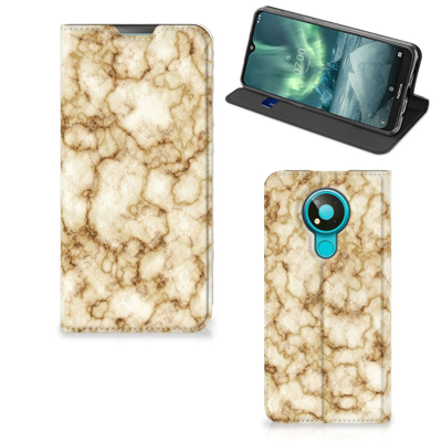 Nokia 3.4 | Standcase | Marmer Goud Nokia 3.4 | Standcase | Marmer Goud