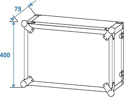 Roadinger Effect Rack CO DD 19 inch flightcase 8HE 240mm diep